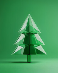 Christmas glass Christmas tree poster background