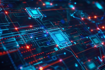 Obraz premium Abstract Digital Circuit Board