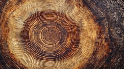 Fototapeta premium Close up textures of growth rings on tree trunk