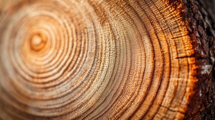 Fototapeta premium Close up textures of growth rings on tree trunk