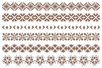 Decorative ornament border design set