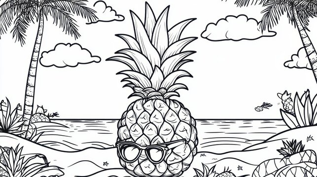 Pineapple on the Beach