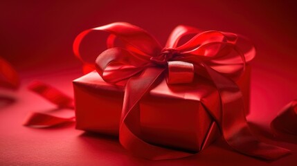 Red Gift Box with Bow