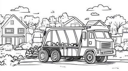 Garbage Truck on a Sunny Day