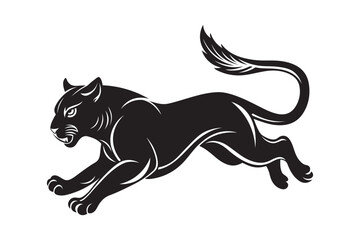 Fototapeta premium Tiger silhouette vector art illustration 
