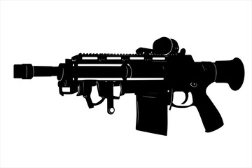 vector silhouette of a Grenade Launcher