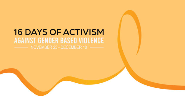 16 Days of Activism against gender based violence is observed every year on November. Medical Healthcare Awareness concept. background, placard, banner template Vector illustration design.