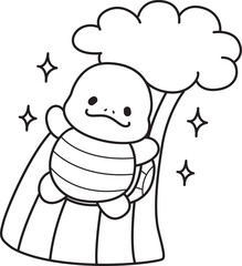 Free printable cute turtle for kindergarten.
Preschool outline printable education turtle animal.
