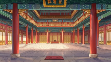 beautiful anime background of a kind's palace