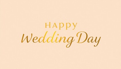 Minimalist Wedding Greeting Design with Gold Script
