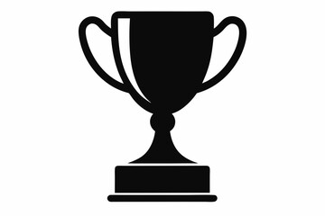 Trophy cup icon, victory cup vector, trophy silhouette