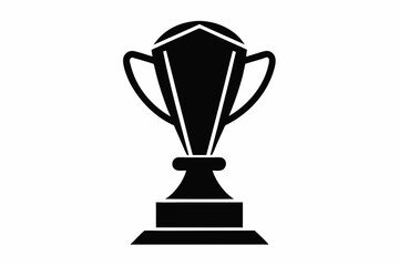 Trophy Cup Icon, Trophy Cup Silhouette, Vector Illustration

