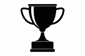 Trophy Cup Icon, Trophy Cup Silhouette, Vector Illustration

