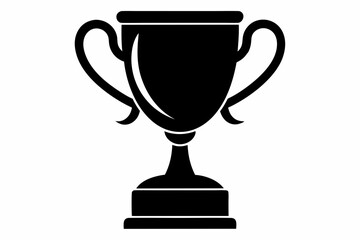 Trophy Cup Icon, Trophy Cup Silhouette, Vector Illustration

