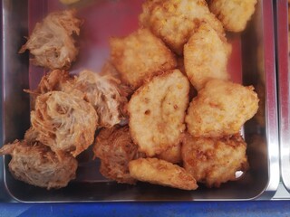 Thai street food, snacks, Fried food.