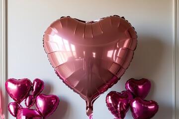 Romantic Blush Pink Heart Balloon for Celebrations and Events