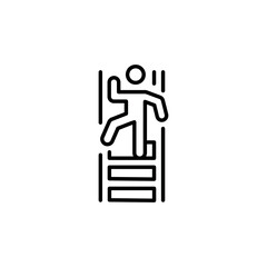 Climbing ladder icon. Simple climbing ladder icon for social media, app, and web design. Vector illustration