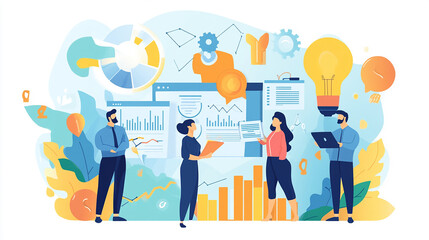 Entrepreneurs conducting in-depth research to identify a niche market opportunity for targeted business growth through innovative strategies, tailored solutions, and effective customer engagement