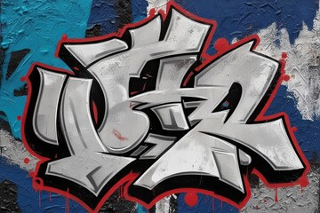 Vibrant Urban Graffiti Tag Texture with Bold Paint and Unique Design