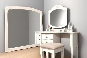 interior of a room with a table