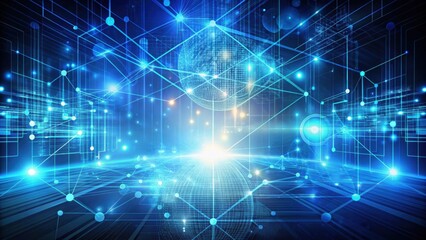 Obraz premium Abstract technology background with hi-tech communication concept innovation elements, technology, communication