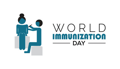 World Immunization day is observed every year on November. Medical Healthcare Awareness concept. background, placard, banner template Vector illustration design.