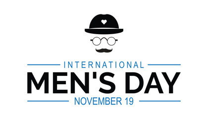 International Men's Day is observed every year on November.Holiday Awareness concept. background, placard, banner template Vector illustration design.