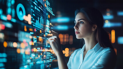 Naklejka premium Offering a seamless customer experience requires detailed data management, and CRM systems enable businesses to track and record every interaction for future reference.