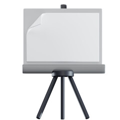 Presentation Stand White 3d icon
