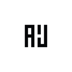 Letter A, H and J square geometric symbol simple logo vector