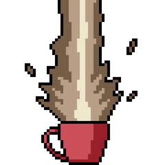pixel art of coffee cup power