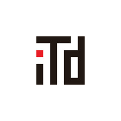 Obraz premium Letter iTd square geometric symbol simple logo vector
