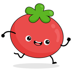 Cute Red Tomato Character Illustration