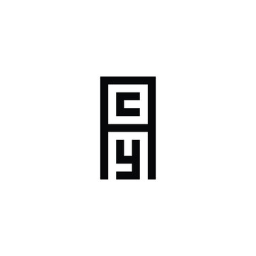 recommend clip art: Letter A, c and y square geometric symbol simple logo vector