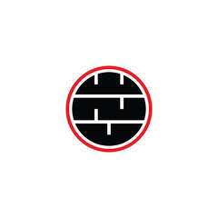 Obraz premium Letter W N V circle, line geometric symbol simple logo vector