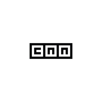 recommend clip art: Letter c n n square geometric symbol simple logo vector