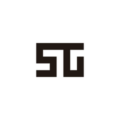 Obraz premium Letter S G r square geometric symbol simple logo vector