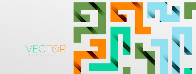 Color bend lines with shadow texture effect. Vector Illustration For Wallpaper, Banner, Background, Card, Book Illustration, landing page