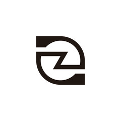 Letter Z circle, technology, geometric symbol simple logo vector