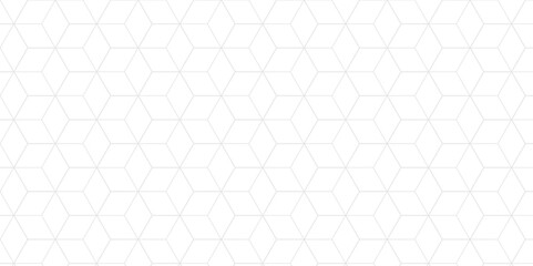 Emboss seamless pattern with square hexagon tile and cube grid mosaic honeycomb diamond triangle structure shape isometric block wallpaper.