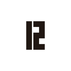 Obraz premium Number 12, letter R square geometric symbol simple logo vector