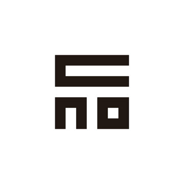 recommend clip art: Letter c, n and o square geometric symbol simple logo vector