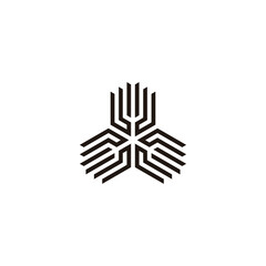 Triangle, modern, technology geometric symbol simple logo vector