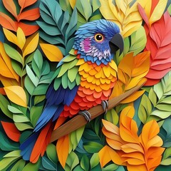 Fototapeta premium Lorikeet, rainbow bird, colorful bird, nectar feeder, exotic bird, bright feathers, avian species, garden bird, wild bird, bird care