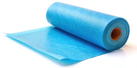 Obraz premium Blue tissue paper with a soft and delicate texture for crafting and gift wrapping , tissue, colored, blue, paper, soft