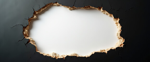 Black Cracked Surface with White Background