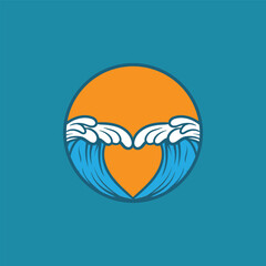 Obraz premium wave logo vector