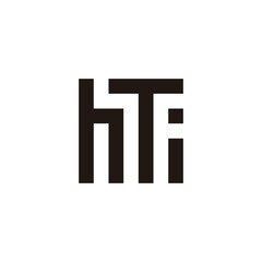 Letter h T F i square geometric symbol simple logo vector