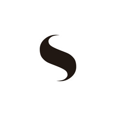 Letter S elegant, curve geometric symbol simple logo vector