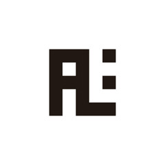 Letter At square geometric symbol simple logo vector